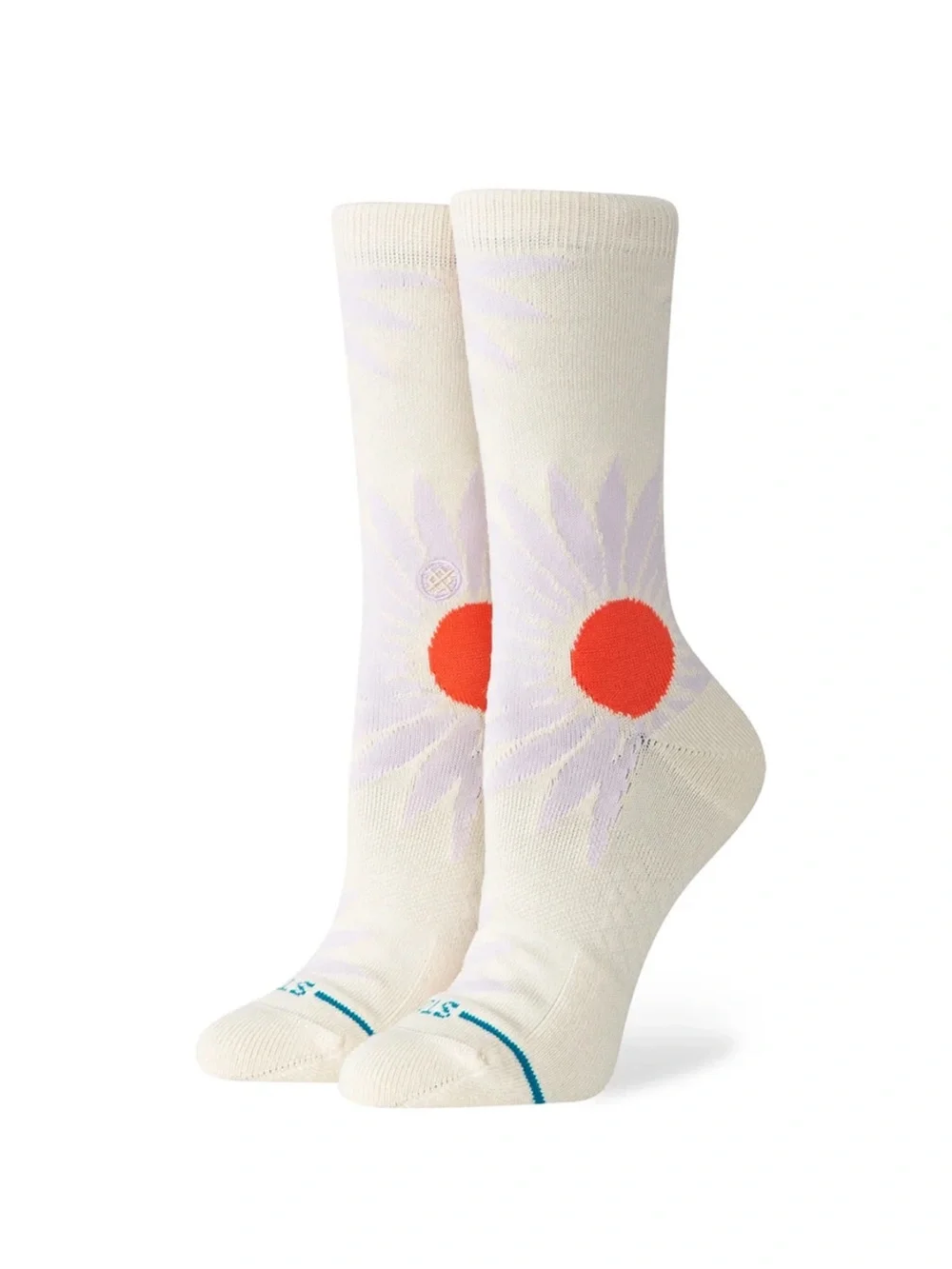 NWT Stance Prowess 3-Pack Crew Socks Women's Small in Coral Canvas